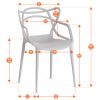 Стул Cat Chair (mod. 028) пластик, 54,5*56*84см, белый, 018 - 9