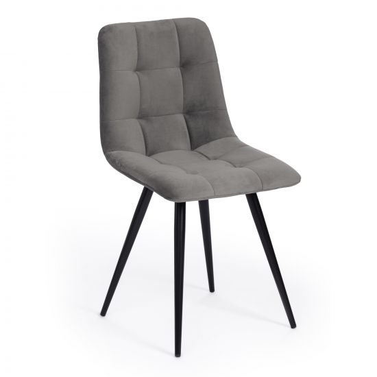 Стул CHILLY (mod. 7095-1) ткань-металл, 45x53х88 см, высота до сиденья 50 см, серый barkhat 26-черны