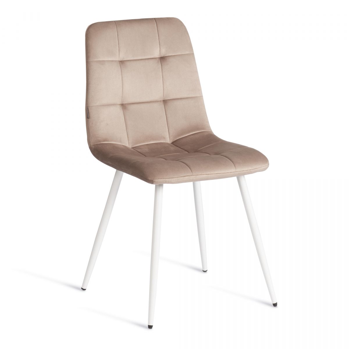 Стул CHILLY (mod. JSC-220) Велюр-металл , 44,5х52,5х88 см, Beige (бежевый) HLR8 - белый