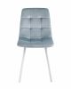 Стул Chilly велюр серо-голубой белые ножки - 2