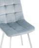 Стул Chilly велюр серо-голубой белые ножки - 7