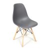 Стул CINDY (EAMES) (mod. 001) дерево бук-металл-сиденье пластик, 51x46x82см, серый-grey - 9