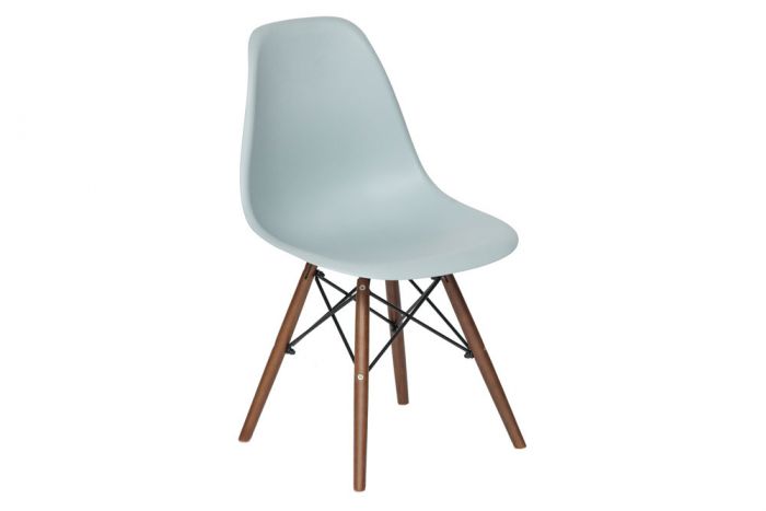 Стул CINDY (EAMES) (mod. 001) дерево бук-металл-сиденье пластик, 51x46x82см, серый-grey