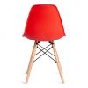 Стул CINDY (EAMES) (mod. 1801) дерево бук-металл-сиденье пластик, 45x51x82 см, Red (красный) - 4