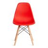 Стул CINDY (EAMES) (mod. 1801) дерево бук-металл-сиденье пластик, 45x51x82 см, Red (красный) - 5