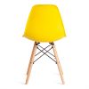 Стул CINDY (EAMES) (mod. 1801) дерево бук-металл-сиденье пластик, 45x51x82 см, Yellow (Желтый) - 4