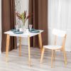 Стул Claire (комплект) дерево гевея, МДФ, 48 x 49,5 x 81,5 x SH44см, White (Белый) - Natural (натура - 10