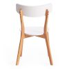 Стул Claire (комплект) дерево гевея, МДФ, 48 x 49,5 x 81,5 x SH44см, White (Белый) - Natural (натура - 4