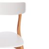 Стул Claire (комплект) дерево гевея, МДФ, 48 x 49,5 x 81,5 x SH44см, White (Белый) - Natural (натура - 6