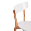 Стул Claire (комплект) дерево гевея, МДФ, 48 x 49,5 x 81,5 x SH44см, White (Белый) - Natural (натура - 7