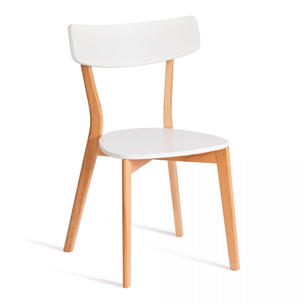 Стул Claire (комплект) опоры дерево гевея, столешница МДФ, 48 x 49,5 x 81,5 x SH44см, белый верх - н