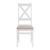Стул CROSSMAN (комплект) NEW, Многослойный березовый шпон, 41х40х100 см, white-велюр бежевый - 5