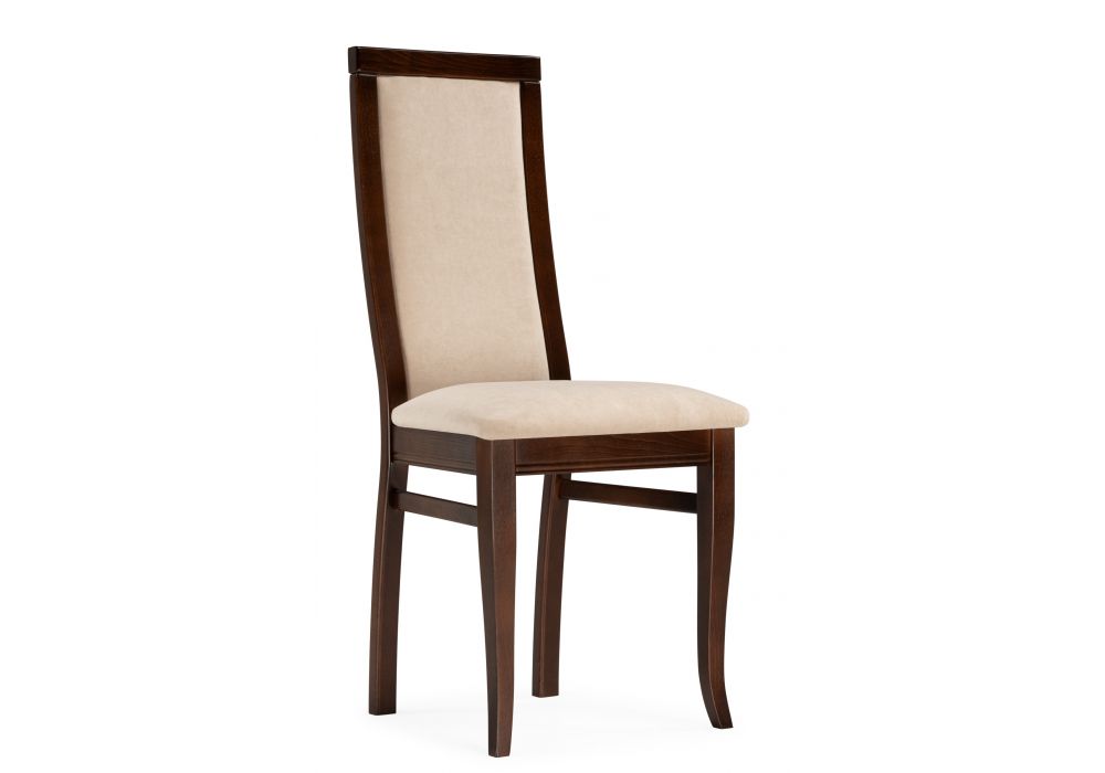 Стул деревянный Давиано велюр тедди 008 - орех темный