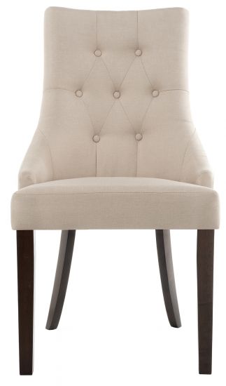 11027 Стул Elegance dark walnut - fabric cream