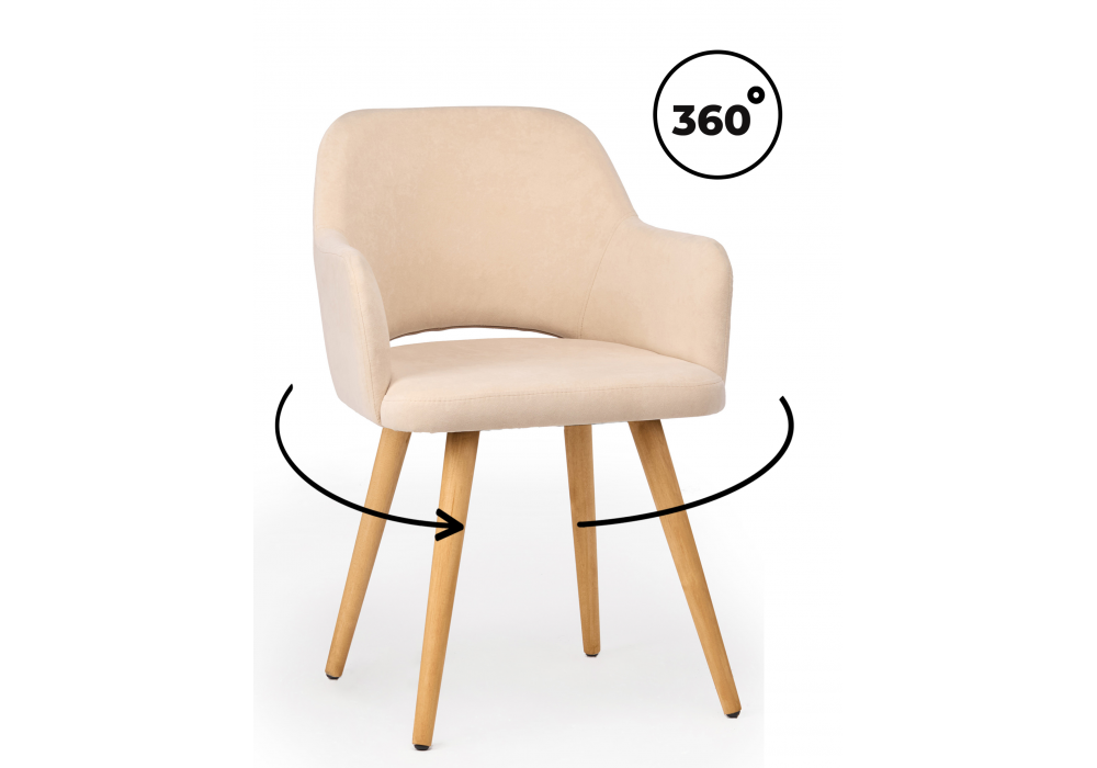 Стул деревянный Эолин 360 бежевый (glory 03) - светлое дерево