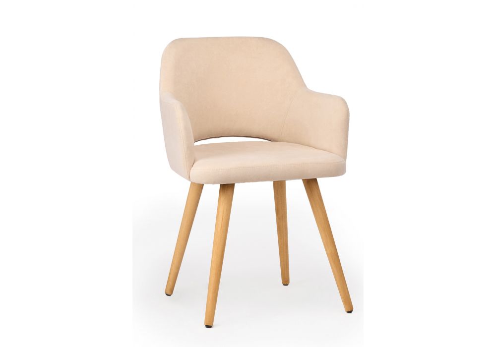 Стул деревянный Эолин бежевый (glory 03) - светлое дерево