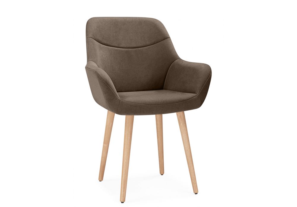 Стул деревянный Флюид коричневый (glory 08) - светлое дерево