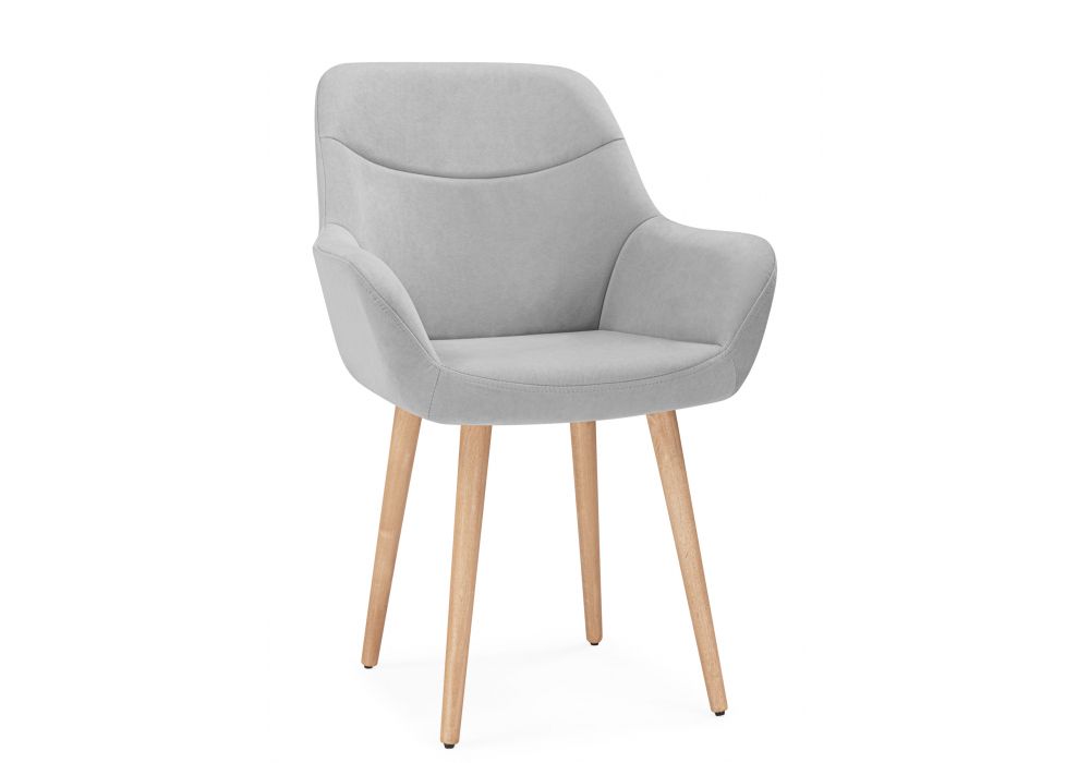 Стул деревянный Флюид светло-серый (zd 960) - светлое дерево