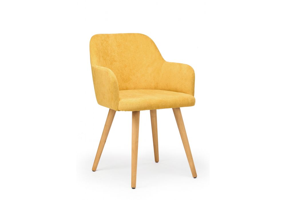 Стул деревянный Инфини горчичный (ocean 016) - светлое дерево