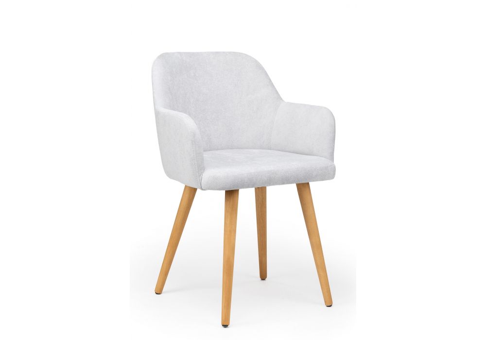 Стул деревянный Инфини светло-серый (ocean 021) - светлое дерево