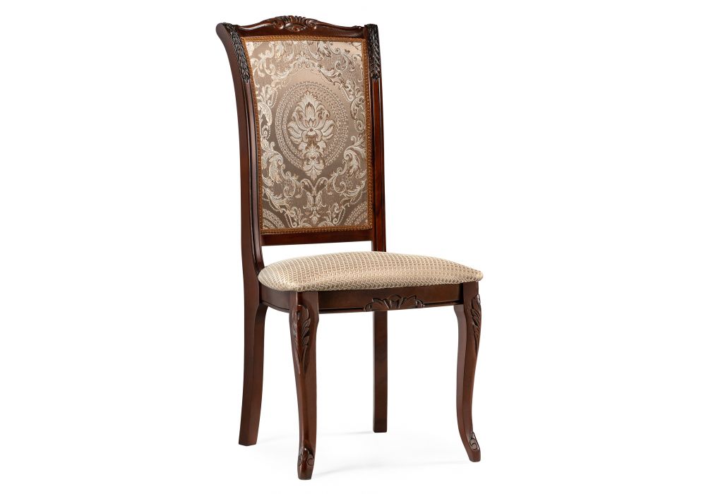 Стул деревянный Керия ткань бежевый - вишня