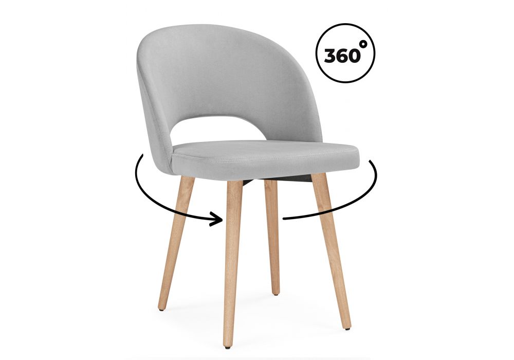 Стул деревянный Курбис 360 светло-серый (zd 960) - светлое дерево