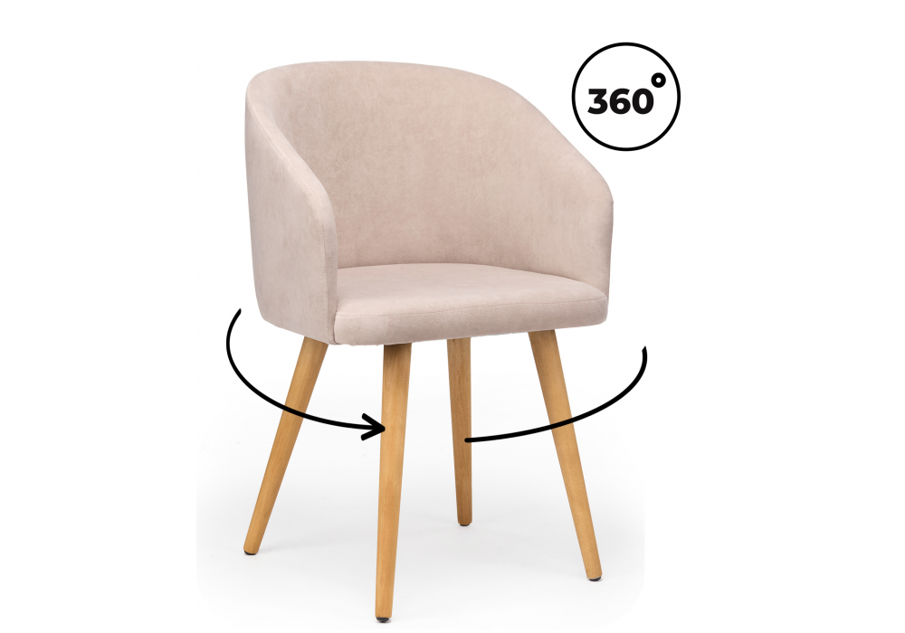 Стул деревянный Монер 360 латте (glory 10) - светлое дерево