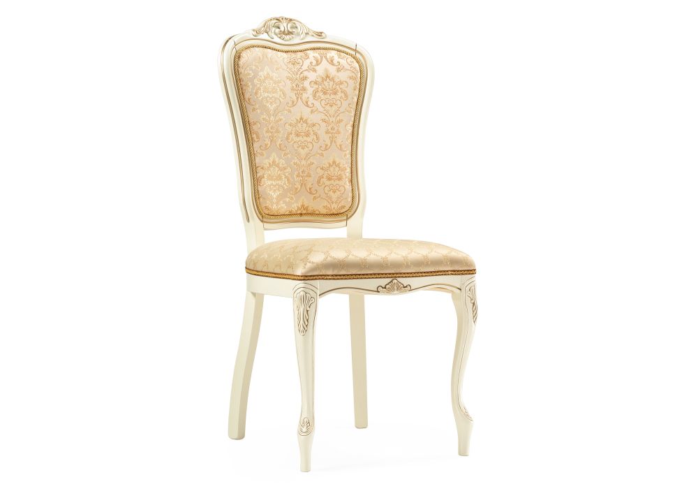 318603 Стул Руджеро патина золото - бежевый комби