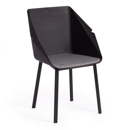 Стул DORO (mod. 8088) пластик-металл-ткань , 61,5 х 55 х 46 х 89 см , Black (Черный) - Grey (Серый)