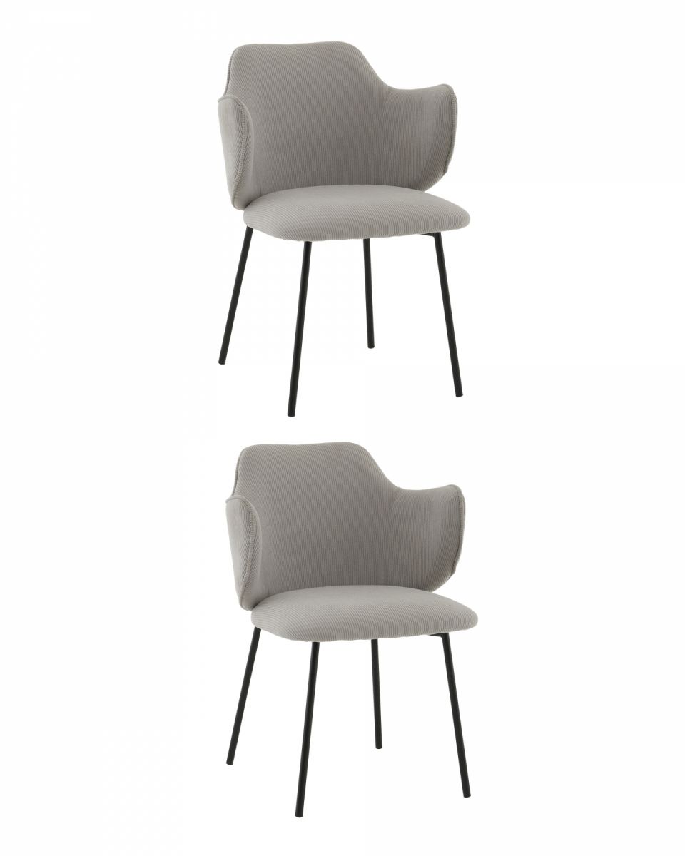 Стул Джиннет NEW велюр светло-серый 2 шт.