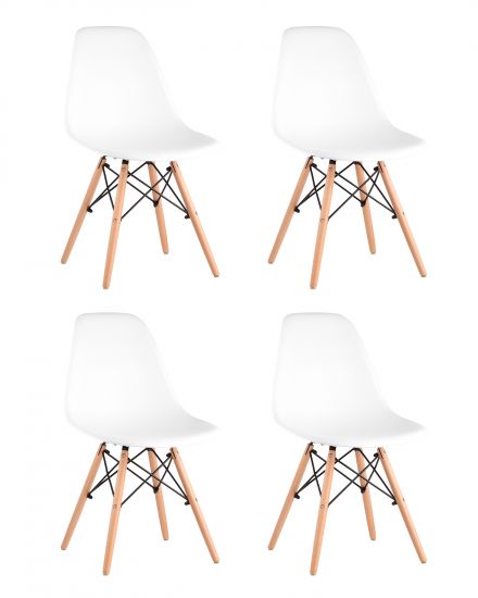 Стул Eames Style DSW белый x4 (разборный каркас)