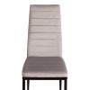 Стул Easy (mod. 24-1) металл, вельвет, 49 х 41 х 98 см, Light grey (светло-серый) HLR14 - черный - 6