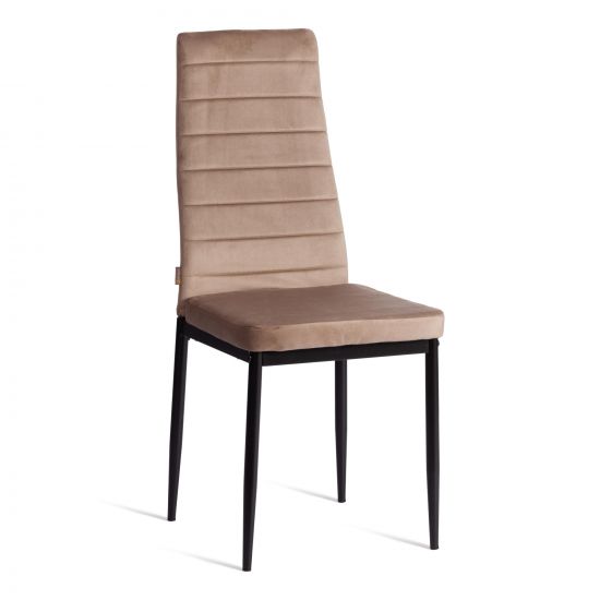 Стул Easy (mod. JSC02-1) металл, флок, 41 х 52 х 96 см, Beige (бежевый) HLR8 - черный
