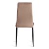 Стул Easy (mod. JSC02-1) металл, флок, 41 х 52 х 96 см, Beige (бежевый) HLR8 - черный - 4