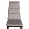 Стул Easy (mod. JSC02-1) металл, флок, 41 х 52 х 96 см, Light grey (светло-серый) HLR14 - черный - 6