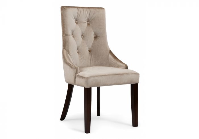 11138 Стул Elegance dark walnut - fabric beige
