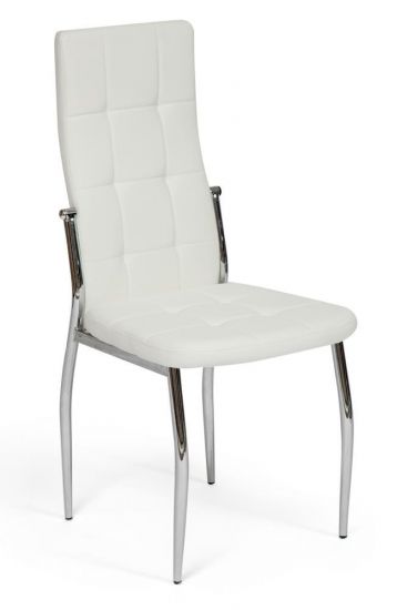 Стул ELFO ( mod.35 ) металл-экокожа, 45х53х100х47см, хром-белый