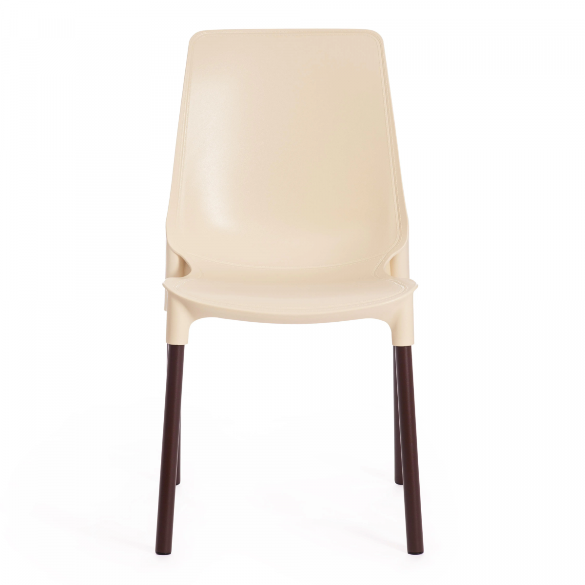 Стул GENIUS (mod 75) металл-пластик, 46x56x84cм, оранжевый-ножки хром