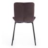 Стул GILLIAN (mod. 0137017-NI) металл-вельвет, 45х52,5х78 см, серо-коричневый S108 (84 Brown)-черный - 4