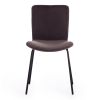Стул GILLIAN (mod. 0137017-NI) металл-вельвет, 45х52,5х78 см, серо-коричневый S108 (84 Brown)-черный - 5