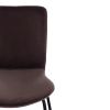 Стул GILLIAN (mod. 0137017-NI) металл-вельвет, 45х52,5х78 см, серо-коричневый S108 (84 Brown)-черный - 6