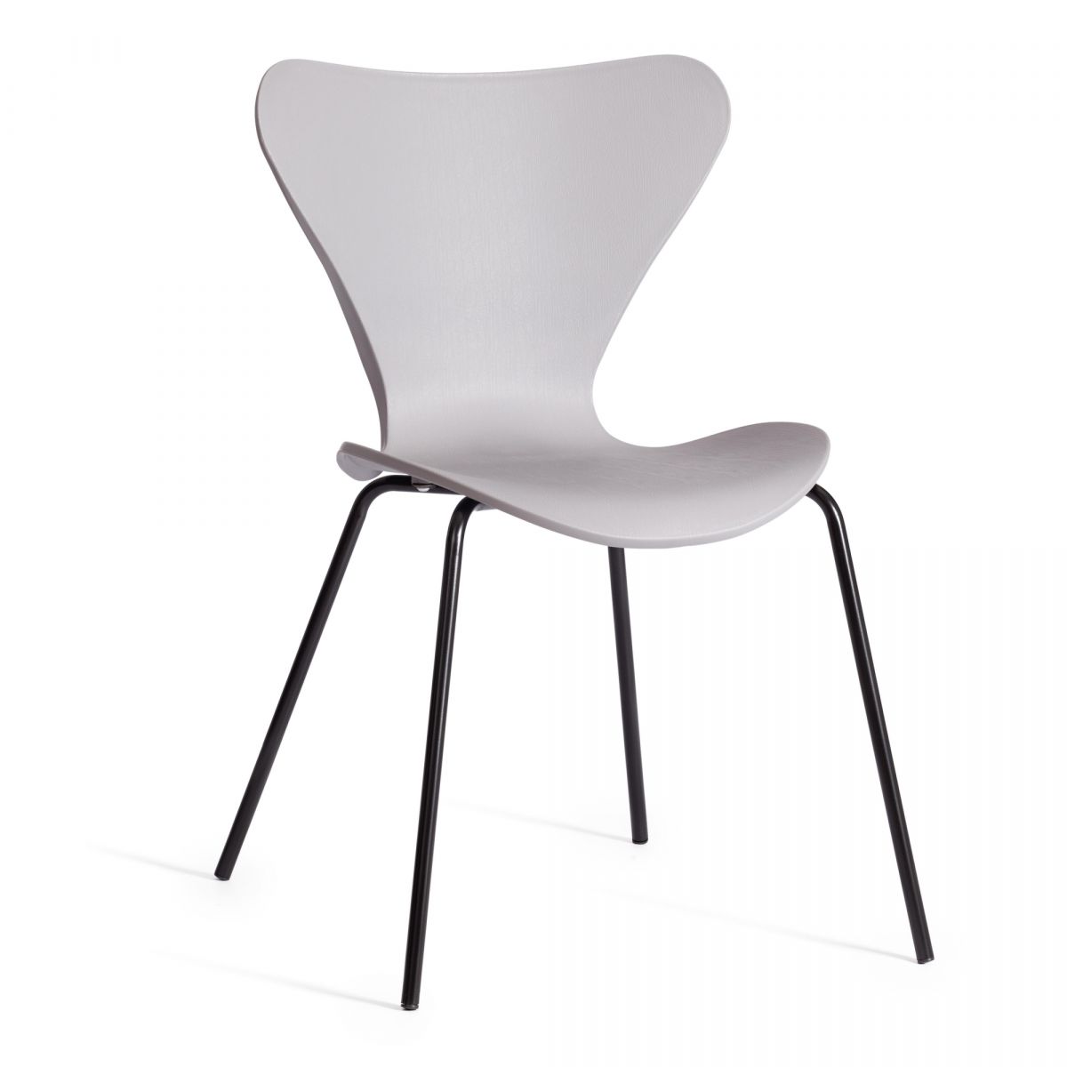 Стул Jacobsen (mod DC 102-1) пластик-металл, 45 х 54.5 х 80 см, Grey (Cерый) -Black (Черный)