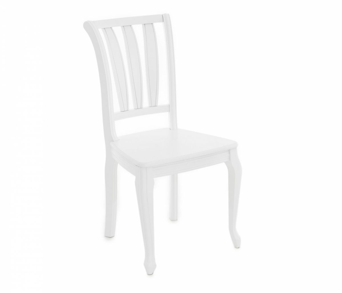 Стул Кабриоль жесткий-Массив березы Тон 9, Эмаль белая-Эмаль белая