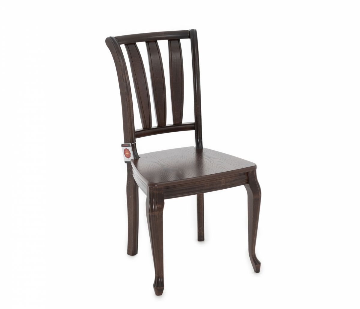 Стул Кабриоль жесткий-Массив березы Орех темный-Тон 7,Орех темный