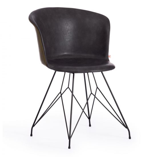 Стул KRANZ (mod. 9322М) экокожа - пластик , 53 х 55 х 45 х 76,5, Grey (Cерый) 7 - Olive (Оливковый) 19 - черный