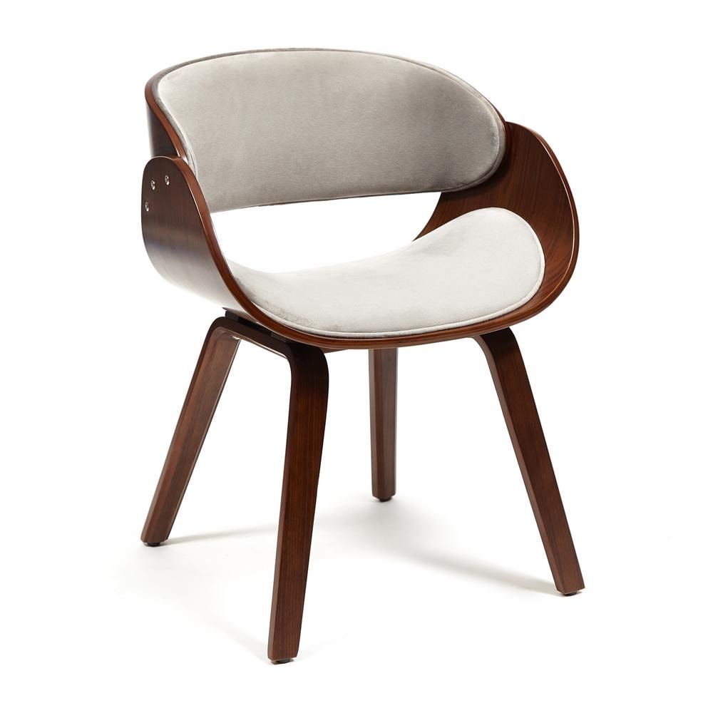 Стул LANDO (mod.8036) дерево - ткань, 59х53х75 см, орех-серый