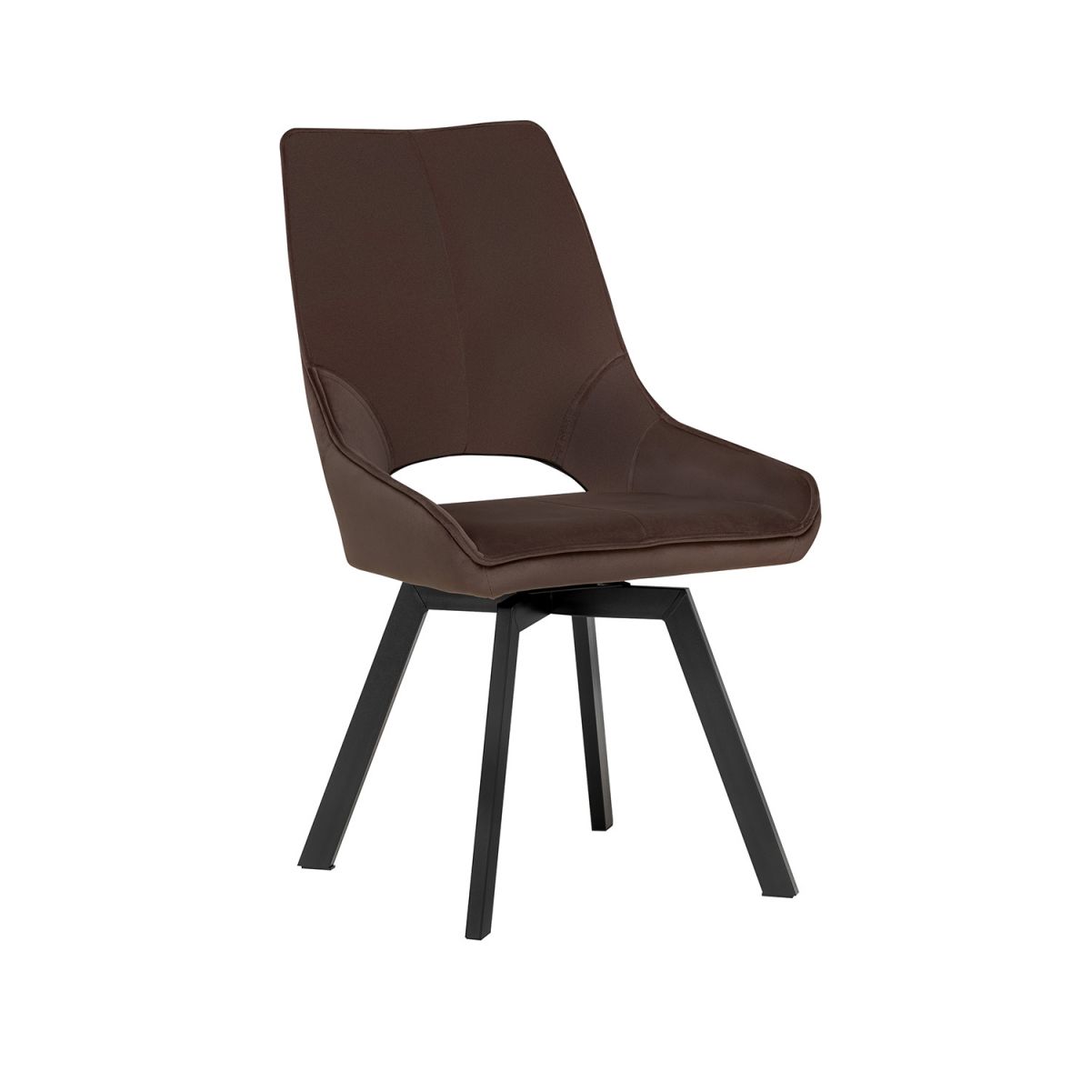 Стул Leset Галвес 360 (поворотный механизм) Шоколадный, Чёрный