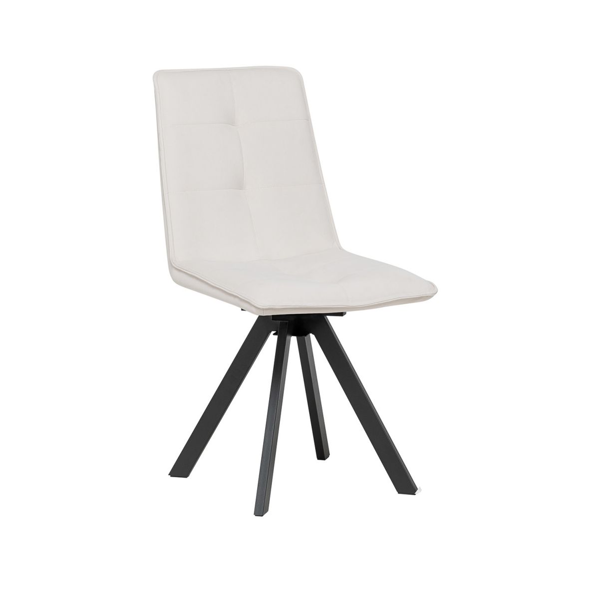 Стул Leset Умбра 360 (поворотный механизм) Молочный, Чёрный