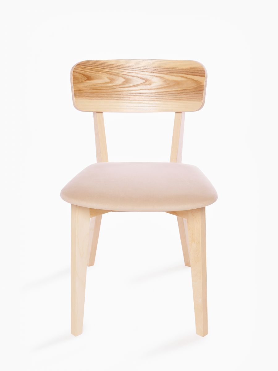 Стул Ливорно Водный лак, сиденье велюр бежевый