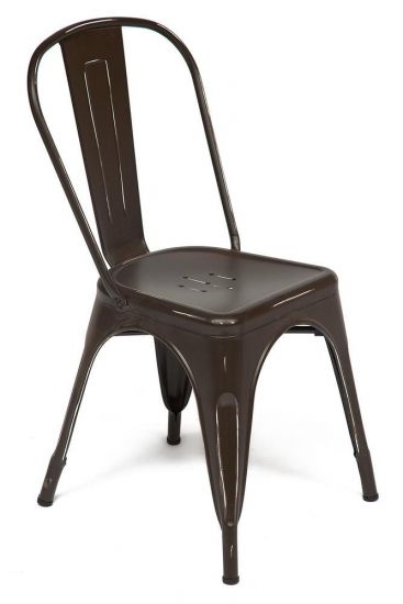 Стул LOFT CHAIR (mod. 012) металл, 45*35*85см, коричневый-brown vintage